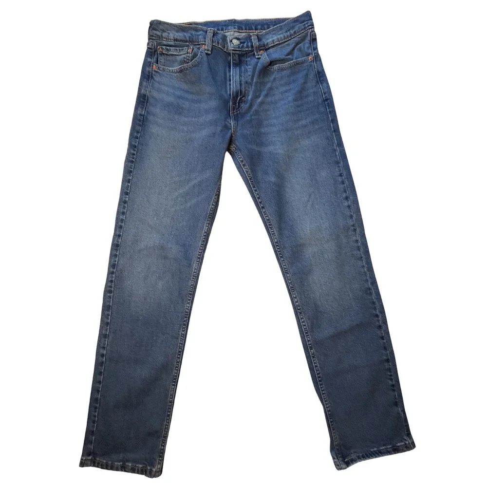 Levi's Men's 505 Straight Leg Jeans W32 L32 Medium Wash Western Utility Midrise